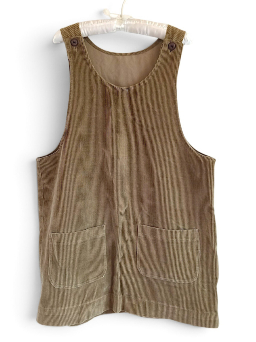 Corduroy Overall Dress Beige colors jumper fall cabincore cute rustic brown tan